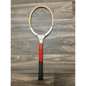 Vtg 50s J.C. Higgins MOHAWK Wood Tennis Racket Wright & Ditson USA Made